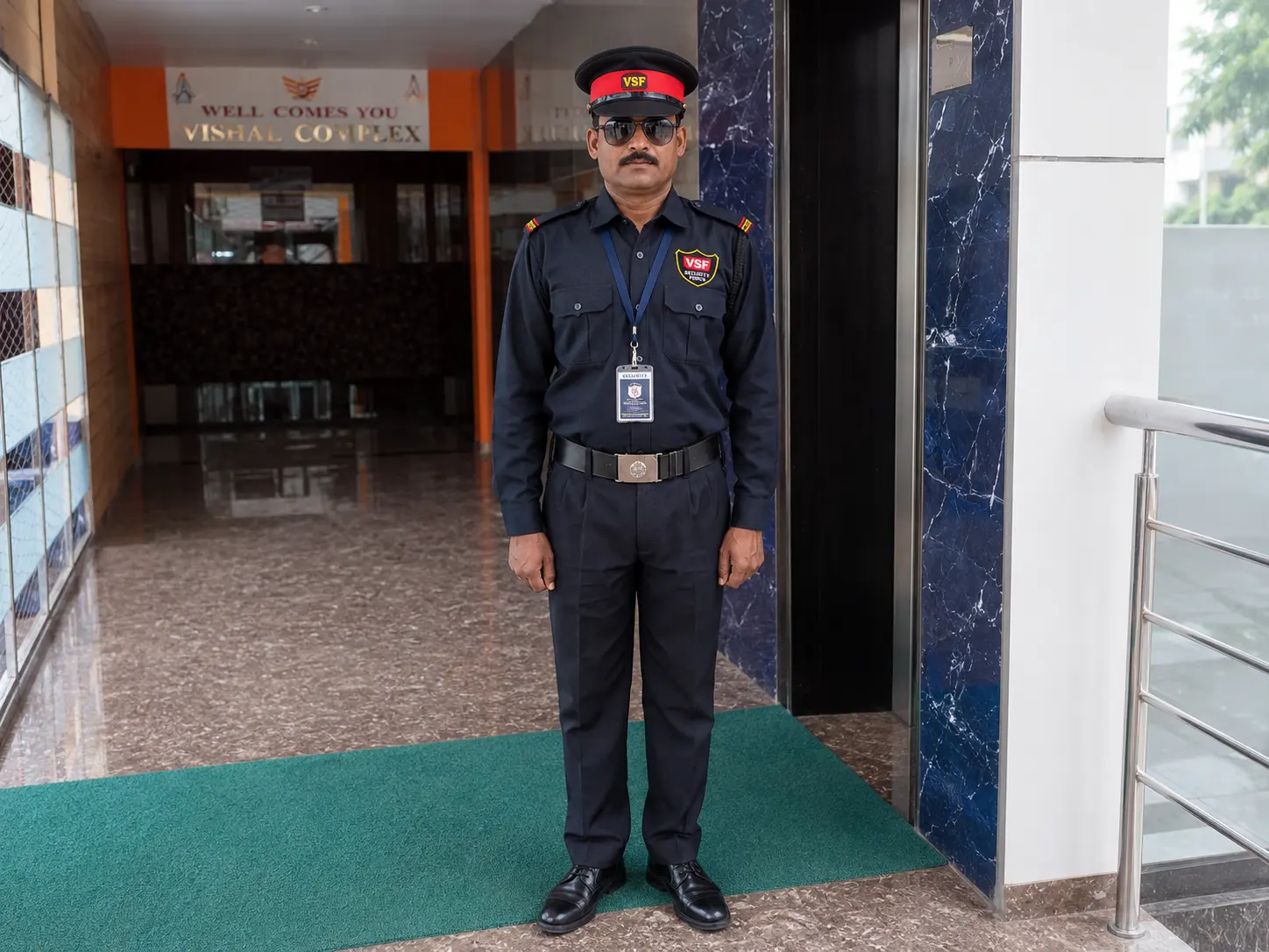 VSF Security Guard at Building Entrance
